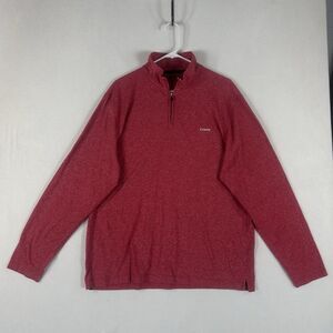 Chaps Sport 1/4 Zip Pullover Sweatshirt Mens XL Red Heather Long Sleeve Casual